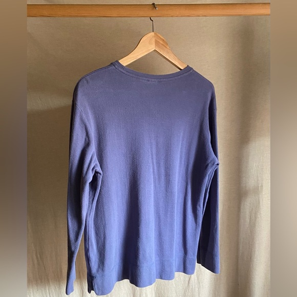 Flax Flower Blue Ribbed Long Sleeve Tee - Picture 5 of 5
